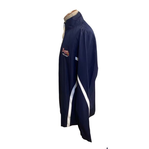 Atlanta Braves Under Armour Pullover Jacket 3/4 Zip Lightweight Packable XL - Picture 4 of 12